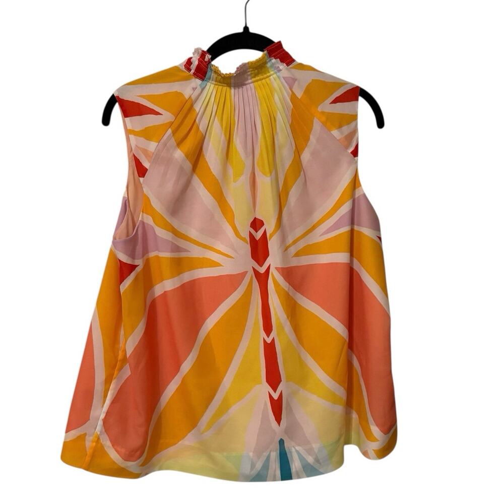 Marie Oliver Yellow Orange Butterfly Blouse Size Small